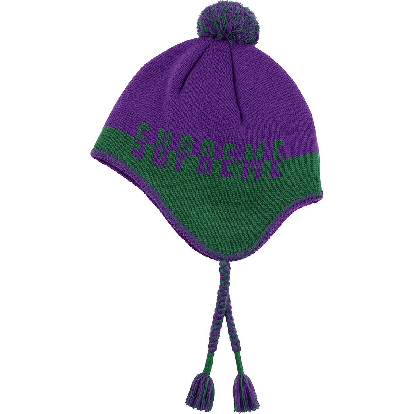 Split Logo Earflap Beanie view 5